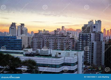 Apartments In Seoul South Korea Editorial Image Image Of Area Blue