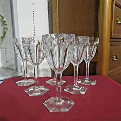 6 VERRES A vin rouge en cristal de baccarat modèle Compiègne H 16 5 cm