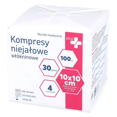 Zdrowe Korzy Ci Plus Kompresy Nieja Owe W Kninowe Cm X Cm