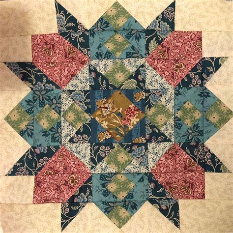 Blue and Red Flowered Quilt Kit