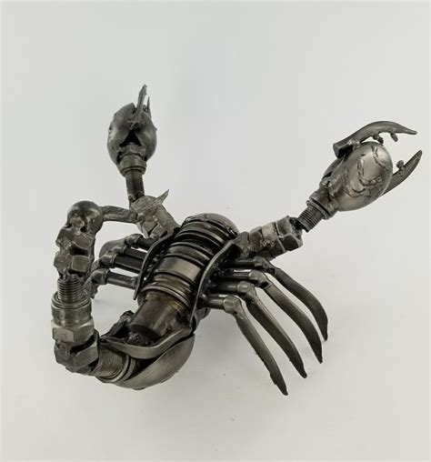 Recycled Metal Scorpion Art Statuehandwelded Steel Scrap Etsy