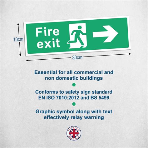 RubiGo Safety Pack Of 16 Fire Exit Sign RIGHT Ubuy India