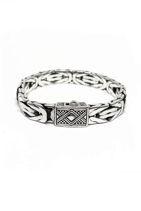 mens handcrafted sterling silver bali bracelet silver eagle gallery
