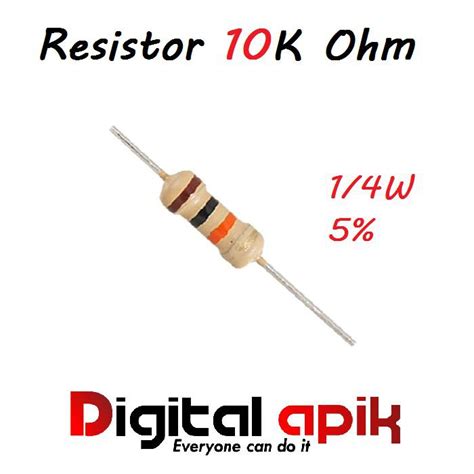 Jual Resistor 10K Ohm 10 K 1 4W Metal Film 1 4 W Watt 10KOhm 5 10