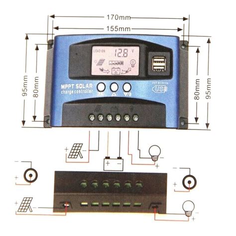 Mppt Solarregler Dual Usb Lcd Anzeige V V Auto Solarzellen