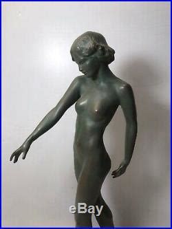 Vintage Art Deco Style Nude Lady Statue Old Virginia Morris Pollak Alva