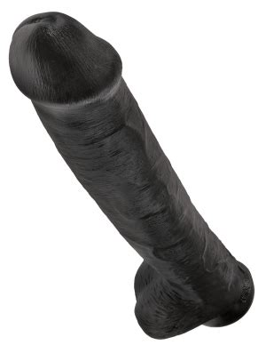 King Cock 15in Dildo W Balls Black Pipedream Satisfaction