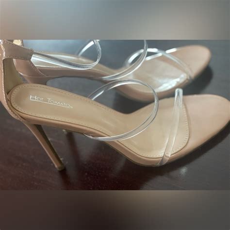 Hot Topic Shoes Nude Heels With Clear Straps Poshmark