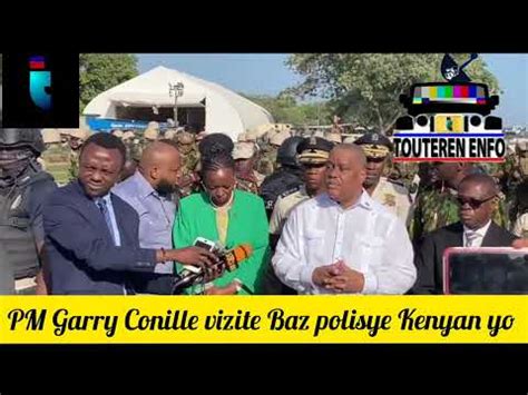 PM Garry Conille vizite baz polisye Kenyan yo li ba yo lòd pou reprann