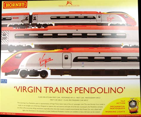 Hornby R2467 Class 390 Pendolino 390012 4 Car Train Pack In Virgin Trains