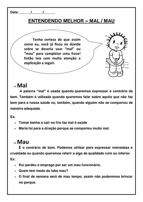Ortografia Mau E Mal