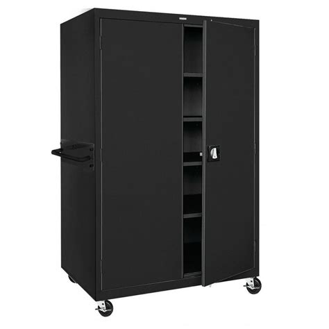 Luxor Black Steel 8 Drawer Mobile Storage Unit 17 14l X 20w X 37 14h