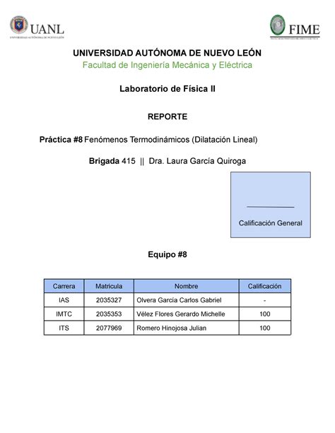 Practica Fisica Ii Fime Universidad Aut Noma De Nuevo Le N Facultad