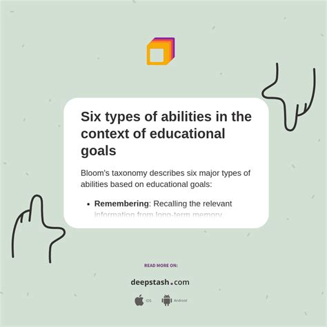 types  abilities   context  educational goals deepstash
