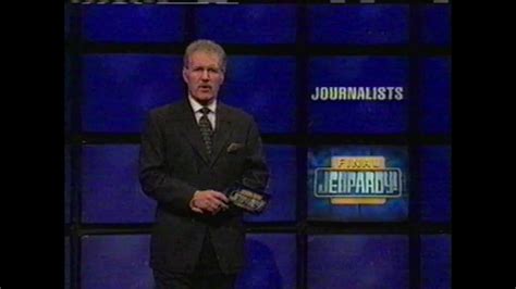 Final Jeopardy January 24 2001 Youtube