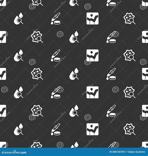 Set Graph Chart Infographic Microorganisms Under Magnifier Drop And