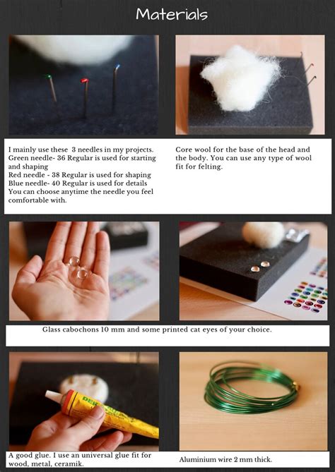 Needle Felted Cat Tutorial, Realistic Cat Tutorial, PDF English ...