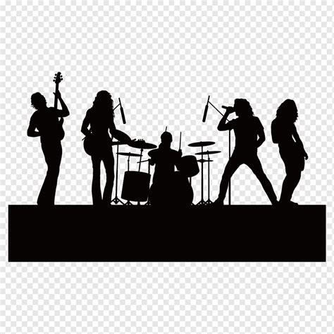 Group Of Band Illustration Silhouette Singing Music Silhouette