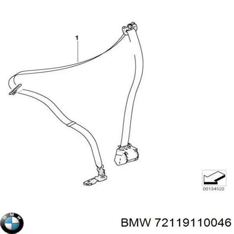 72119110046 BMW cinturón de seguridad delantero derecho