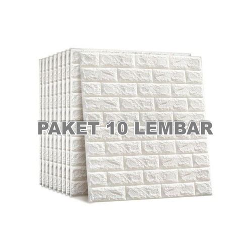 Jual Paket Lembar Wallpaper Batu Bata D Modern Foam Batubata