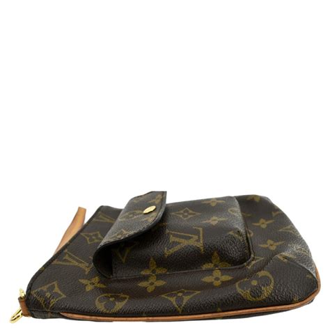 Louis Vuitton Partition Monogram Canvas Wristlet Clutch Bag Brown