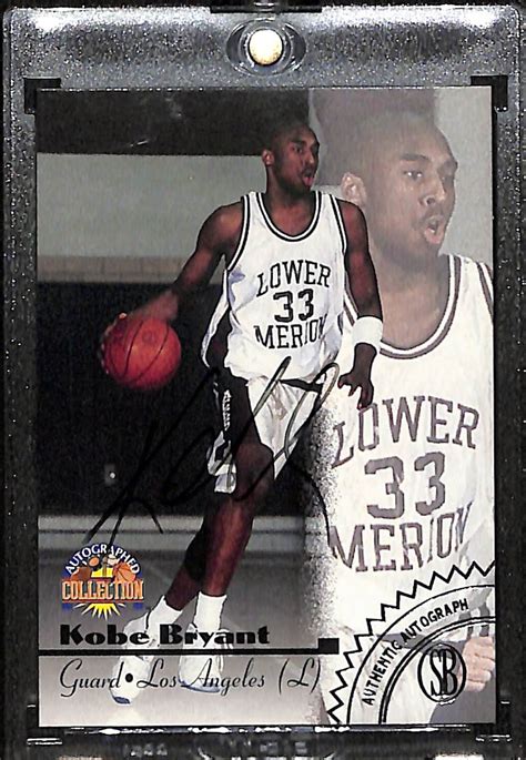 Lot Detail 1996 97 Score Board Kobe Bryant Autographed Rookie Card