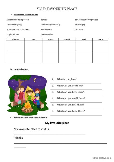 Describing Places Creative Writin English Esl Worksheets Pdf And Doc