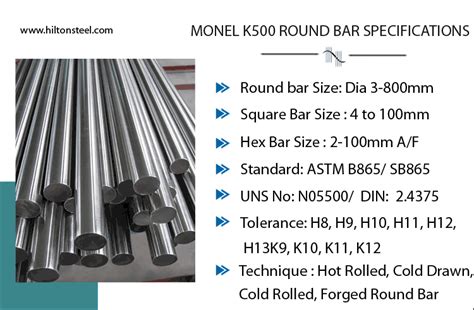 Monel K Round Bar Uns N Flat Bar Rod Chemical Composition