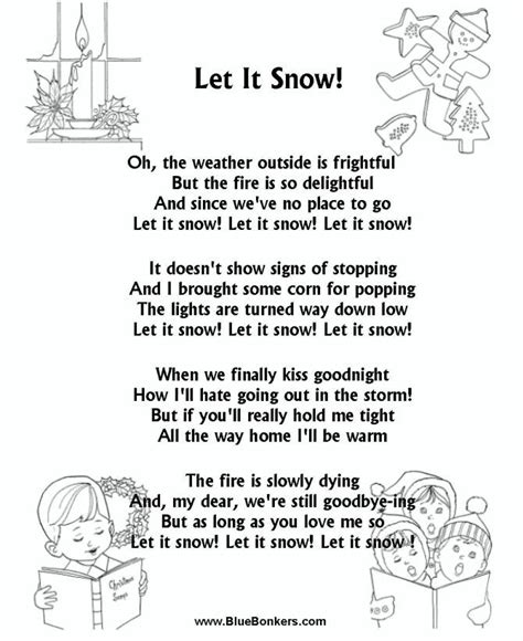 Let it snow, Let it snow lyrics | Christmas lyrics, Christmas songs ...