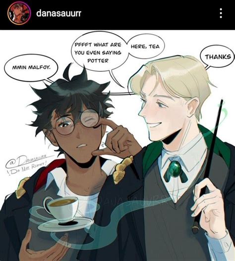 Harry Potter And Hermih Drinking Coffee From A Cup With The Same Name On It