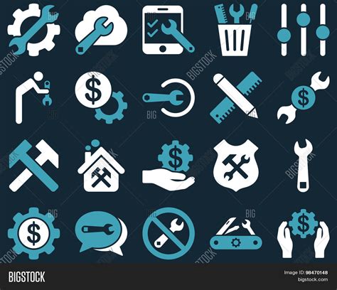 Settings Tools Icons Vector & Photo (Free Trial) | Bigstock