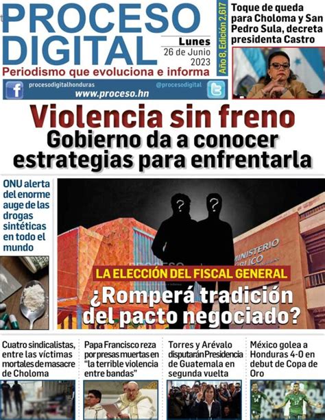 Portada Digital Lunes 26 De Junio 2023 Proceso Digital