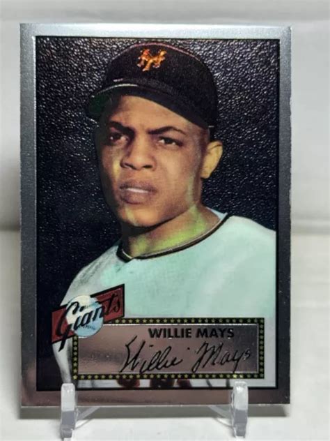 Topps Finest Willie Mays Ristampe Commemorative Eur