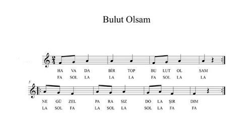 blok flüt ile çalınan şarkılar ve notaları Eodev