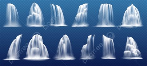 Waterfall Water Cascade Realistic Falling Aqua Realistic Mountain