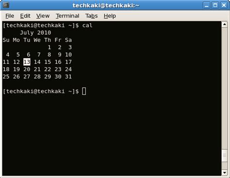 Linux Use The Terminal To Display A Calendar Tech Kaki