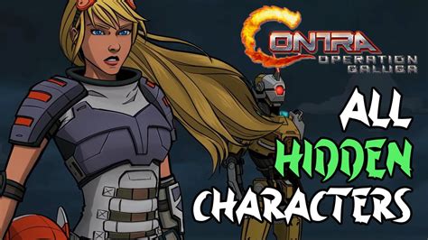 Contra Operation Galuga How To Unlock All Hidden Characters YouTube