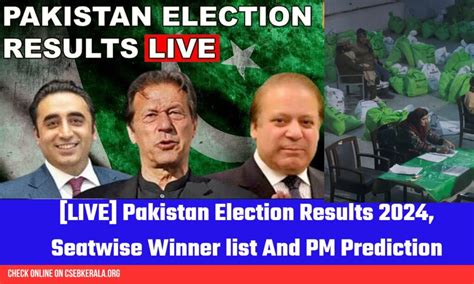 Live Pakistan Election Results 2024 Seatwise Winner List And Pm