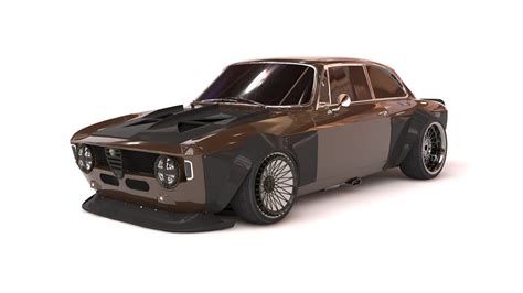 Alfa Romeo Giulia GTA KS Wide Body Print Kit 3D Model 3D Printable