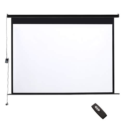 Motorized Electric Projector Screen with Remote Control – Living and Home