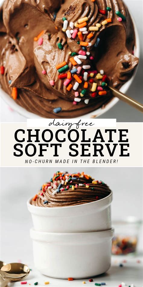 Homemade Vegan Chocolate Soft Serve Recipe Dairy Free Ice Cream Recipes Dairy Free Ice