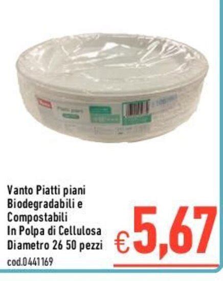 Vanto Piatti Piani Biodegradabili E Compostabili In Polpa Di Cellulosa