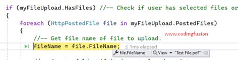 Using FileUpload Control To Upload Multiple Files In ASP NET