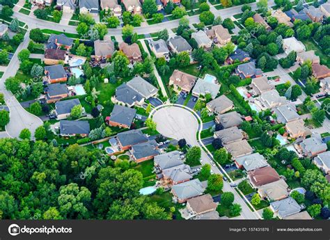 Aerial view of houses in residential suburb — Stock Photo © Bruno135 ...