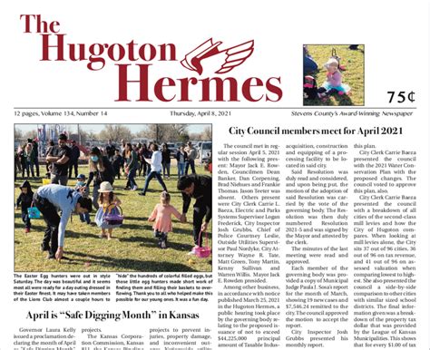 April 8 2021 Hugoton Hermes News