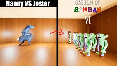 Nanny Vs Jester Epic Boss Fight Garten Of Banban Youtube