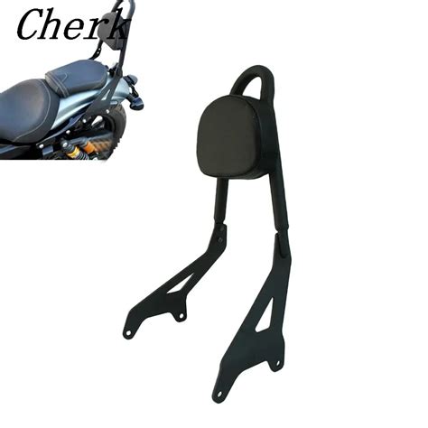 Motorcycle Black Rear Passenger Backrest Sissy Bar W Side Arm Pad For Yamaha Star Bolt Xvs950 R