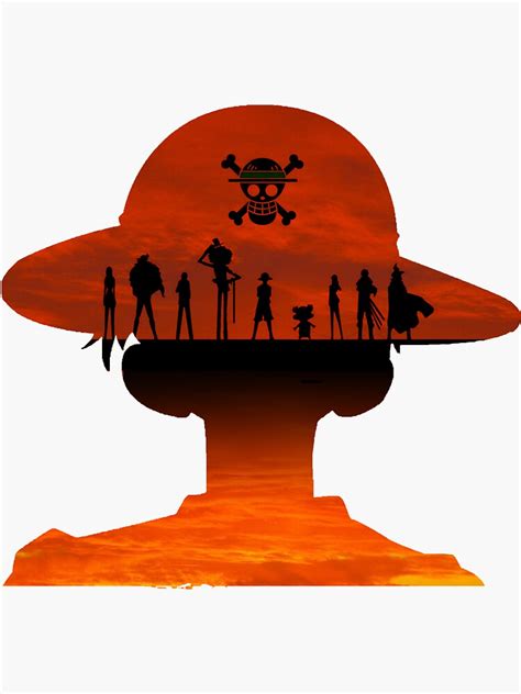 Luffy And Straw Hat Crew From One Piece Sticker For Sale By Weebdyewell Redbubble