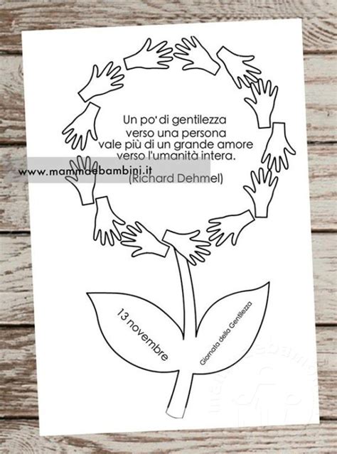 Disegno Fiore Della Gentilezza Mamma E Bambini