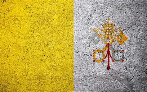 Скачать обои Europe Vatican City Stone Background Flags On Stone